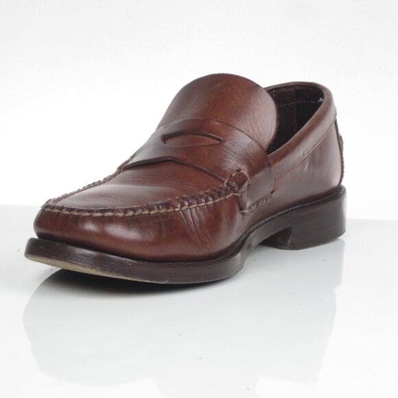 Cole Haan mens shoes brown leather penny loafer casual pinch slip-on size 7 B - Picture 6 of 11